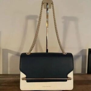 Strathberry Two-Tone Black and Cream Shoulder Bag☁️☁️